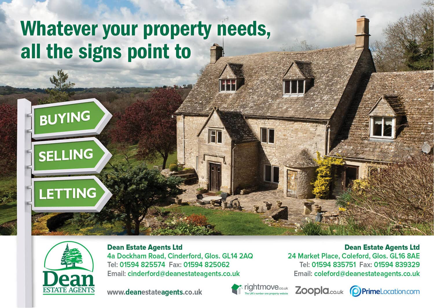 Dean Estate Agents Postcard